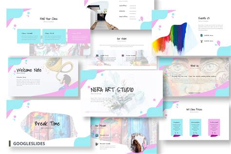 Art Studio Google Slides Template | Presentation Templates ~ Creative ...