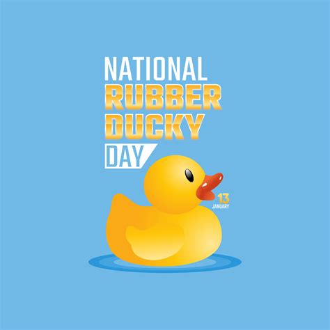 vector graphic of national rubber ducky day good for national rubber ...