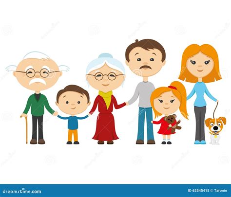 Happy Family Holding Hands. Stock Vector - Illustration of cartoon ...