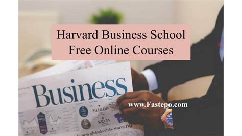 Harvard Business School Free Online Courses - Fastepo