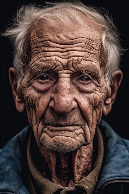 An old man with wrinkles on his face | Premium AI-generated image