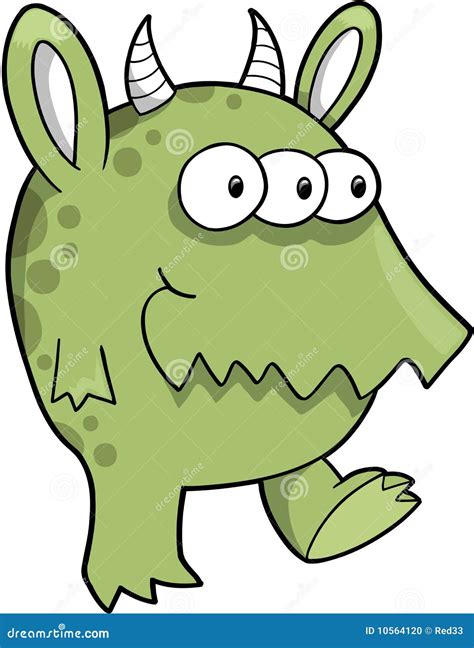 Mean Green Monster Vector Stock Photo - Image: 10564120