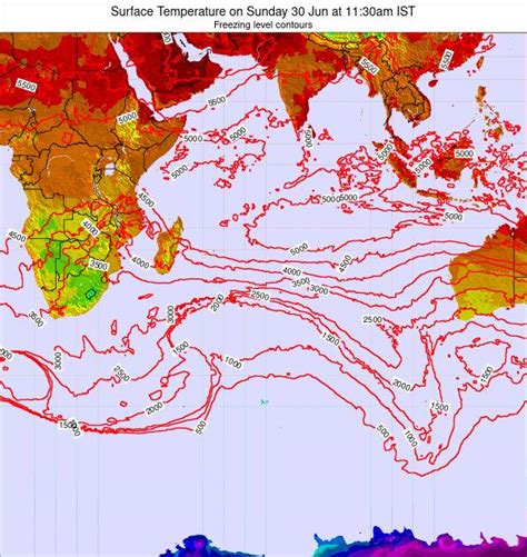 Indian-Ocean Surface Temperature on Wednesday 18 Aug at 5:30am IST