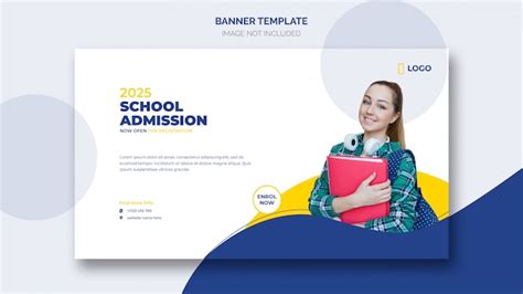 Free PSD | School admission web banner template