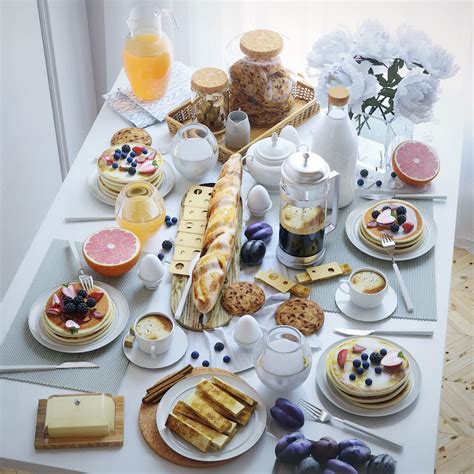 Table setting - Breakfast 1 3D | CGTrader