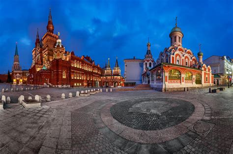 Panorama of the Red Square - Kremlin Historical Museum Photograph by ...