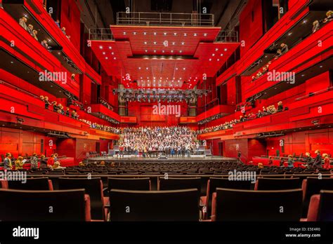 Interior of large theater, Harpa Concert Hall, Reykjavik, Iceland Stock ...