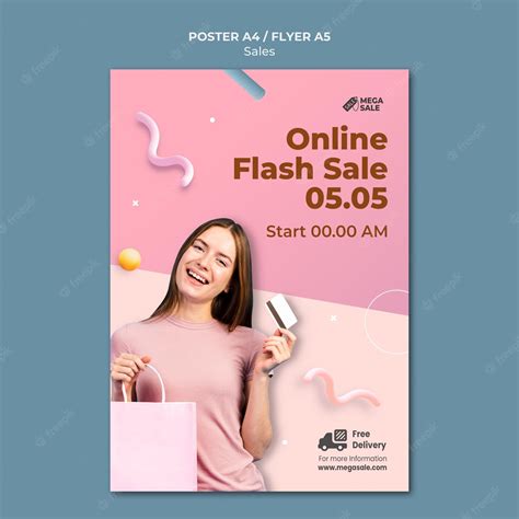 Free PSD | Sale poster and flyer design template