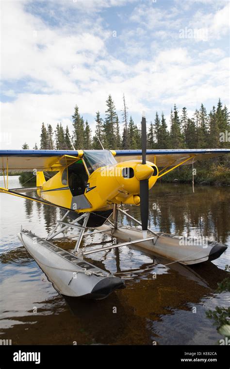 Piper J-3 Super Cub On Floats Beached On Lake Iliamna, Southwest Alaska ...