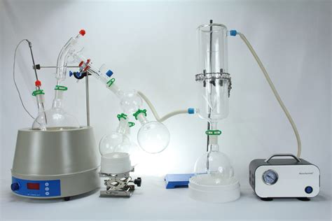 Short Path Distillation Kit, with Heating Mantle and Vacuum Pump, 2 L ...