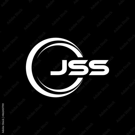 JSS letter logo design with black background in illustrator, vector ...