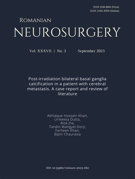 (PDF) Post-irradiation bilateral basal ganglia calcification in a ...