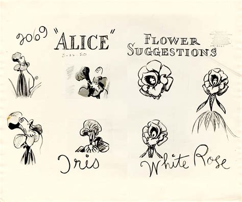 Vintage Disney Alice in Wonderland: Animation Model Sheet ...