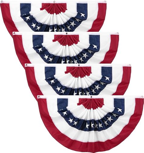 Amazon.com : American Fan Bunting 2x4 FT Outdoor US Flag Decor Bunting ...