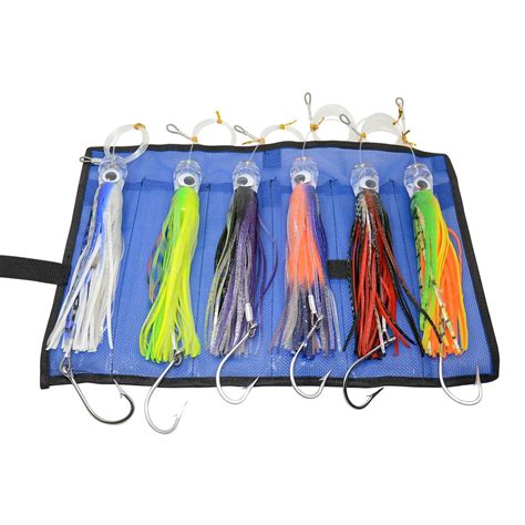 6 pcs 9 Inch Saltwater Fishing Lures Trolling Lures for Tuna Marlin ...