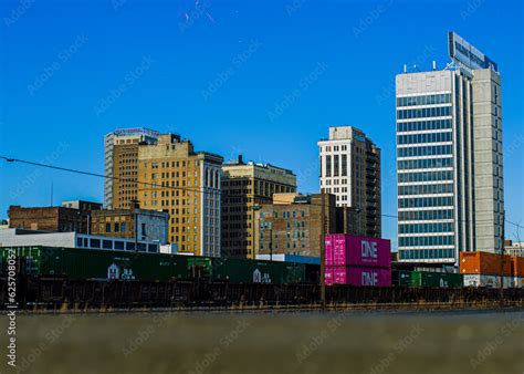 March 2023 Birmingham Al Skyline seen from Railroad park. Stock Photo | Adobe Stock