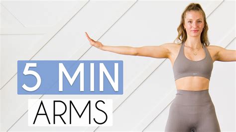 5 MIN TONED ARMS WORKOUT - No Equipment - YouTube