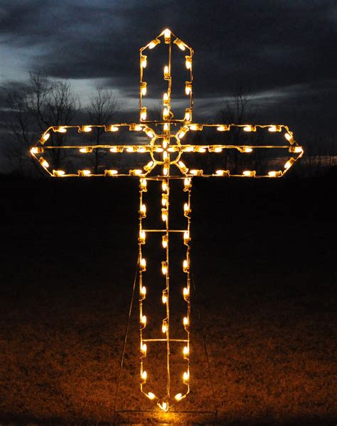 Lighted Christmas Cross | Outdoor Lighted Cross