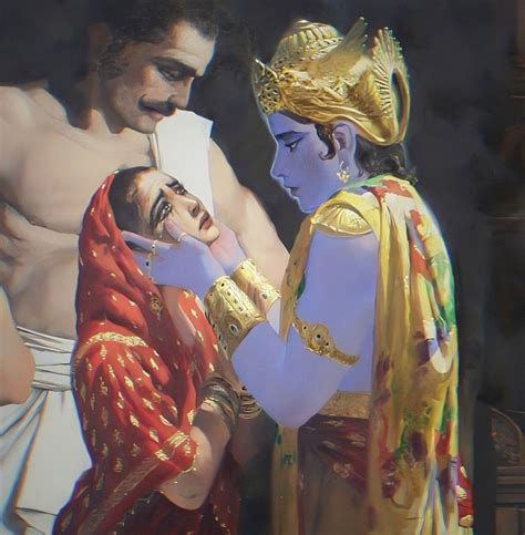 Lord Krishna & Draupadi | Sejarah, Krishna, Sanat