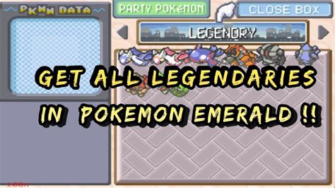 Get All Legendaries In Pokemon Emerald! - YouTube