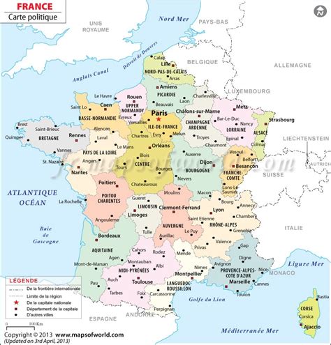 France Politique Carte | Politique Carte Du France