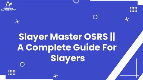 Slayer Master OSRS || A Complete Guide For Slayers