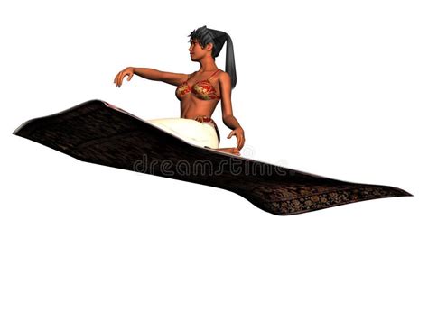 Arabian Nights Magic Carpet Stock Illustration - Illustration of female ...