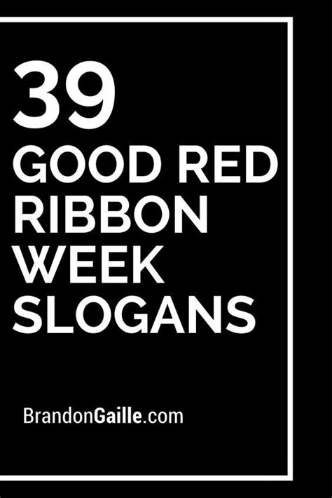 39 Good Red Ribbon Week Slogans (With images) | Red ribbon week, Red ...