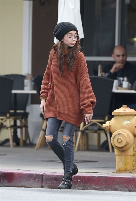 Sarah Hyland Street Style - Goes to a Cafe with Wells Adams in LA ...