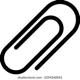 Simple Oblique Paperclip Icon Attachment Symbol Stock Vector (Royalty ...