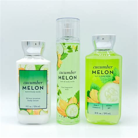 Bath and Body Works Cucumber Melon 10oz Shower Gel, 8oz Fragrance Mist ...