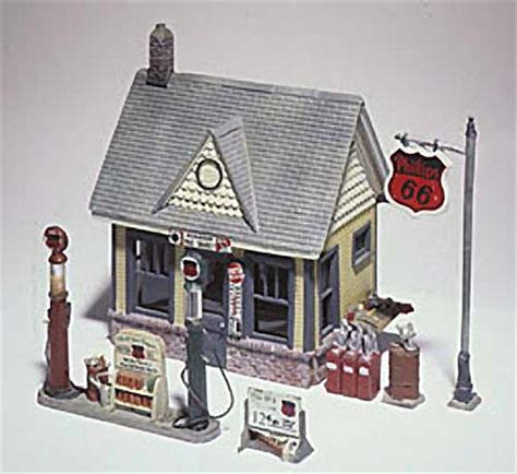 Best Woodland Scenics Gas Station Kit Ho Scale Model Railroad Building ...