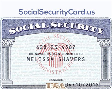 Social Security Card Font Type and Size [SSN USA] by ssntemplate on ...