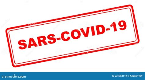 Sars Covid 19 Stamp on White Stock Illustration - Illustration of ...