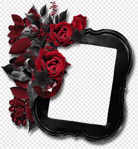 Red Rose Flower Border Design Png | Best Flower Site