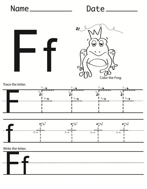 Letter F Worksheet for Preschool and Kindergarten | Activity Shelter