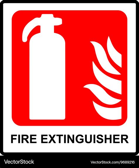 Fire extinguisher sign Royalty Free Vector Image