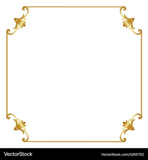 Gold frame Royalty Free Vector Image - VectorStock