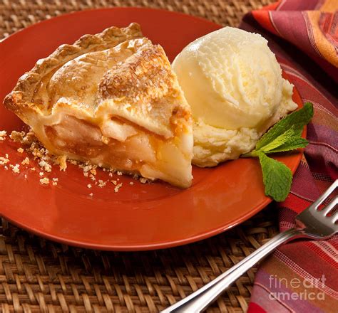 Apple Pie And Ice Cream Photograph by Vance Fox