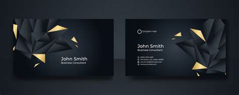 Black and gold business card design template Vector Image