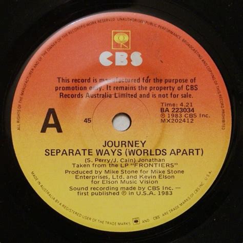 Journey - Separate Ways (Worlds Apart) (1983, Vinyl) | Discogs