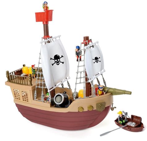 TOYRIFIC CHILDRENS PIRATE SHIP BOAT CANNON TREASURE SHIP PRETEND ...