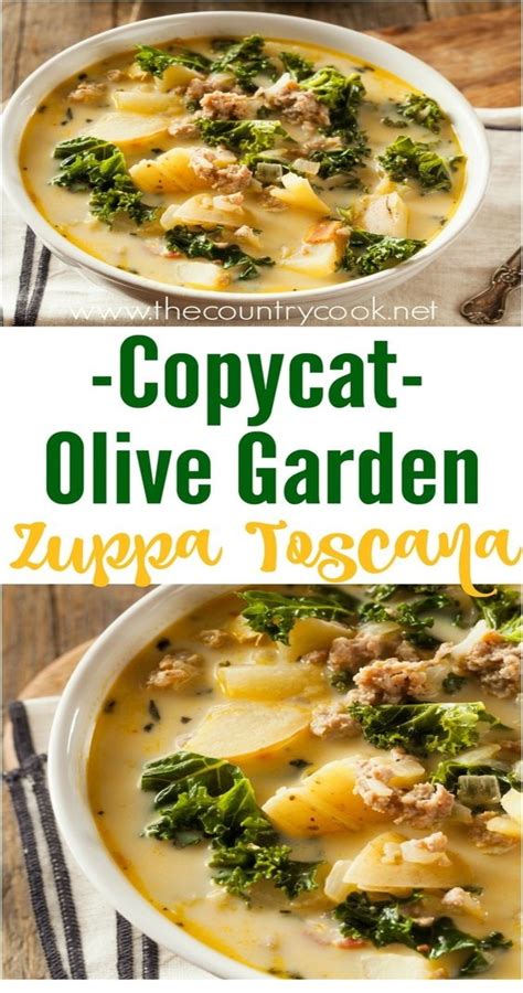 Copycat Olive Garden Zuppa Toscana Food beverage recipes for breakfast ...