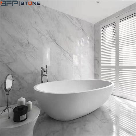 China Italian Bianco Carrara White Marble Flooring Tile for Home ...