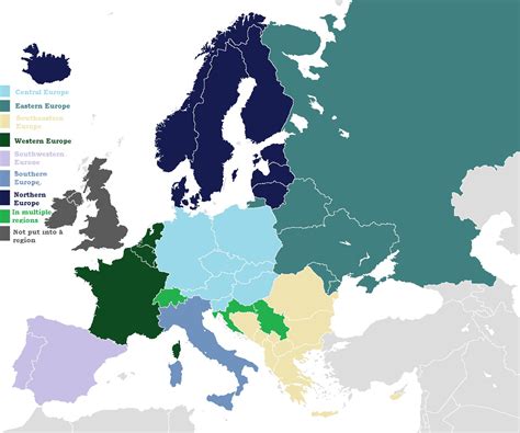 Regions of Europe - Vivid Maps