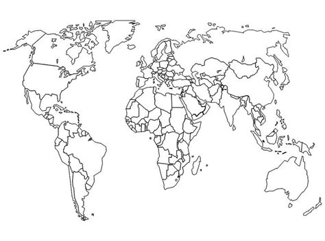 Printable Blank World Map Countries | Blank world map, World map ...