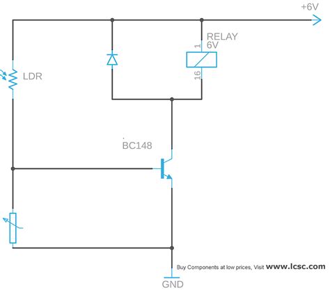 Light sensor circuit diagram - Gadgetronicx