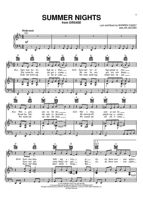 Summer Nights | Sheet music, Violin sheet music, Trumpet sheet music