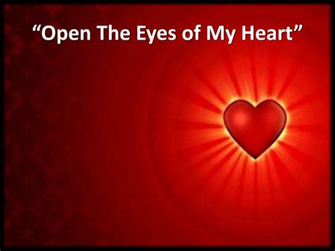 Open the Eyes of my Heart – malcolmsmusings.org