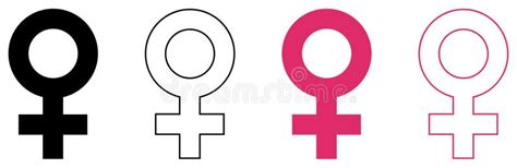 Feminism Icons. Female Symbol Stock Vector - Illustration of equality ...